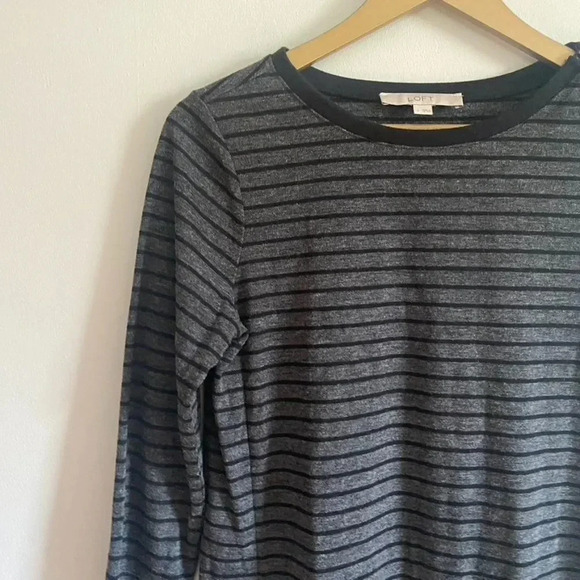 Ann Taylor LOFT Gray and Black Striped Dress - Picture 4 of 11